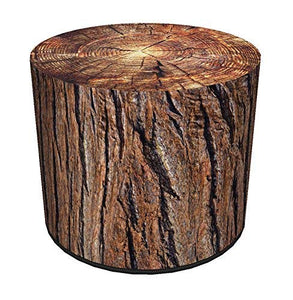 Bertoni Pouf da giardino per sedersi a sbuffo Pouf rotondo ottomano mobili da giardino (ACACIA)