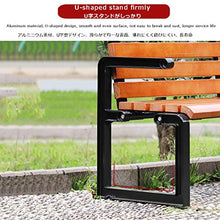 Outdoor Benches Panchine da Giardino per Patio in Alluminio pressofuso, panchine per parchi in Legno massello sedie con Schienale in ghisa, panchine per Attesa all'aperto per 2 Persone