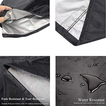 STZYY Fodere per mobili da Giardino, Robusta Copertura Antipolvere per Patio, Telo da Esterno Resistente Antivento Anti-UV per Tavolo da Picnic Fodera Pratica, Coulisse Regolabile, Nero, 166x150x7