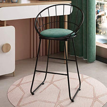 LLT Pratico Sgabello da bar Sgabello contatore Altezza Sgabello metallo 26/30 pollici industriale Patio Sgabello Kitchen coperta metallo all'aperto Bar Stool cuscinetto Peso 250 kg,Cuscino verde,Sedu