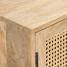 vidaXL Credenza 150x40x80 cm Legno Massello di Mango e Canna Naturale