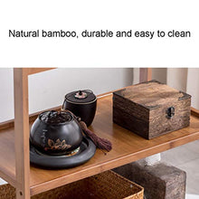 Duan hai rong DHR- 3-Tier Bamboo Carrello con Ruote, Mobile Service Spesa, Legno Commerciale Utility Carrelli, for Bellezza, Parrucchiere, Benessere, Cucina cassetti ristorazione Trolley Bagagli