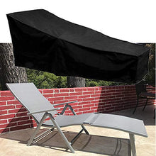 Copertura 420D per Sedia a Sdraio con Coulisse, Copertura per Lettino per Esterno da Giardino, Protezione per Tutte Le Stagioni, Impermeabile e Resistente ai Raggi UV (210×75×80/40cm, Nero)