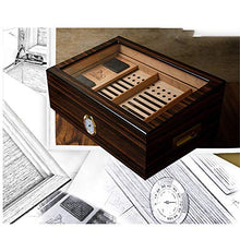 Caishuirong Cigar Box di stoccaggio Legno di Cedro Cigar Humidor Doppio Strato di Alta capacità Painted Cigar Box Europea Scatola di sigari Perfetto da Usare in Ufficio e Camera da Letto