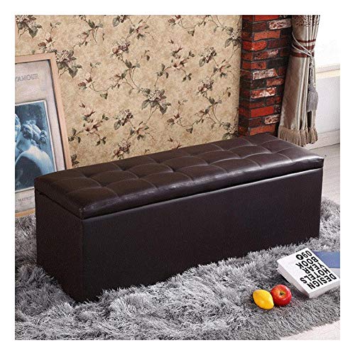 QWERTY Stoccaggio Ottomano Rettangolare for La Conservazione Sgabello di Scatola di Immagazzinaggio (Color : Dark Brown, Size : 40X40x40cm)