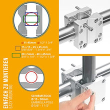 4smile SunnySquare - Supporto per ombrellone da balcone, in alluminio, quadrato e compatto, per ombrellone da balcone, rettangolare fino a 210 x 140 cm, rotondo fino a 270 cm