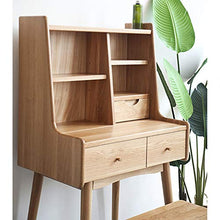 Camera Da Letto Tavolo Da Trucco Tavolo Cosmetici Per Le Donne,Legno Massello Tavolo Da Toeletta 2 Cassetti E Specchio,Scaffali Di Stoccaggio,Assemblaggio Facile-Naturale 66x43x122cm(26x17x48inch)