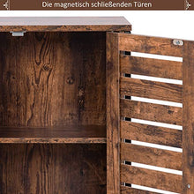 GoodFaith Credenza con 3 ripiani aperti, design industriale, telaio in acciaio, stile vintage marrone + nero, 70 x 30 x 80 cm