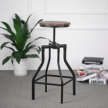 IKAYAA Sgabello da Bar Altezza Regolabile Girevoli Sgabello Stile Vintage Industriale Sgabello