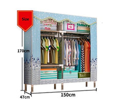 LyMei Armadio Armadio portaoggetti Armadio portaoggetti con Asta sospesa, Armadio da 25 mm in Acciaio Inox con Cerniera a Prova di umidità,D_150*47 * 170CM