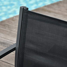 Outsunny Salotto da Esterno, Set 4 Pezzi con 1 Tavolino, 2 Sedie da Giardino e 1 Panca in Metallo, Nero