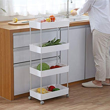 LYM &ripiano di stoccaggio Cucina Rack di stoccaggio, delle Famiglie Multifunzione Floor-Standing Camera Bagno Mensola -4 Strato Scaffale di Finitura