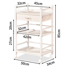MEI XU Carrelli Di Stoccaggio Carrello, carrello dell'attrezzatura di bellezza a tre livelli con il carrello dell'attrezzatura di parrucchiere del carrello del salone di bellezza del carrello del salo