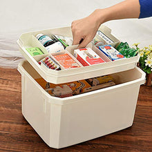 Medicine box Cassetta di Pronto Soccorso Portatile per Uso Domestico, classificazione dormitorio per Studenti, Scatola di Pronto Soccorso 28,5 × 21,5 × 17 cm