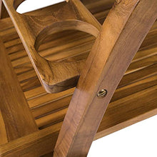 Carrello per Bevande in Legno Massello - Carrello Portaoggetti per Esterno Pieghevole in Teak Resistente Agli Agenti Atmosferici - Perfetto per Feste in Giardino, Divertimento Degli Ospiti e Altro