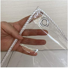 Trasparente Telone Telo da Esterno,Copertine del Foglio di Terra Pellicola Plastica A Prova di Vento,Impermeabile Balcone All'aperto Tenda da Sole,Occhiello,Antipioggia,450g/M²(1.1x3.9m/3.6x12.8ft)