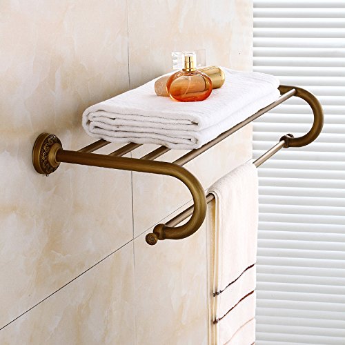 MBYW Portasciugamani Moderno Portasciugamani Elegante per Il Bagno di Moda Hardware Pendente Retro Lampada Magica Asciugamano Stand Antico Doppio portasciugamani portasciugamani Hardware