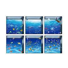 Garneck 6 Pezzi Adesivi per Vasca 3D Modello Ocean World Impermeabile Antiscivolo per Vasca Appliques Adesivi murali Decalcomanie per Vasca da Bagno WC 13x13cm