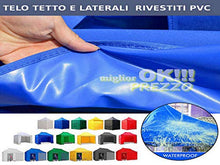 Gazebo Pieghevole 3x3m Alluminio piantone Esagonale Telo Rivestito PVC con Laterali