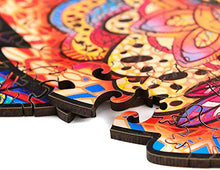 Tisi Puzzle in legno decorativo con lupo e farfalla, tigre, piccolo puzzle a forma di unicità, per adulti e adolescenti, la migliore collezione di giochi per la famiglia (Lynx)