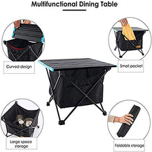 Tavolo da picnic all'aperto Tavolo da campeggio pieghevole portatile Tavolo da picnic in alluminio con sacchetto di stoccaggio per all'aperto, giardino, campeggio, picnic, barbecue, spiaggia, pesca Bb