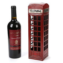 Semplicità Elegante Cabina Telefonica Creativa Retrò in Metallo Portabottiglie Casa Ristorante Desktop Bar Fotografia Oggetti Di Scena Artigianato Ferro Battuto Soggiorno Portico Ornamenti Vino Rosso