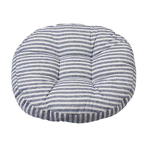 SM SunniMix Cuscini Tatami Riempimento Rotondo Pieno Elastica Morbidi Cotone - Strisce Blu