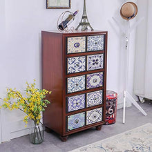 Cassettiera in legno massello retrò con cinque cassetti modello armadio soggiorno creativo mobili mobili mobili in stile invecchiato (colore : marrone, dimensioni: 60x40x116cm)