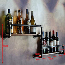 MoDi Wine Rack Retro Style Industriale Tubo di Acqua a Parete Vino Rack