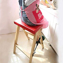 Sgabello legno Delle famiglie multi-funzione scaletta pieghevole struttura creativa scala in legno massello Scala Sgabello coperta mobile Ladder Chair Crescente Scala Piccolo ladde ( Color : Red )