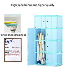 Armadio Organizzatore Cubi di stoccaggio Appeso Armadio Organizzatore Tessuto Scatola di immagazzinaggio Assemblare l'armadio per camera da letto rimovibile armadio per i vestiti ( Size : 8 doors A )