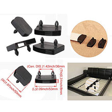 Yibuy - Supporti di ricambio per doghe del letto, 50 unità, in plastica, lunghezza: 53 mm