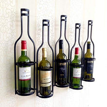 LHQ-HQ Vino Wine Rack Holder Ferro battuto a Parete invertito Wine Rack Decorazione Domestica Vino Rack di stoccaggio Sicuro e Stabile Antiscivolo Holder Vino