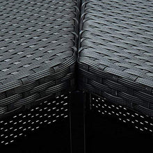 vidaXL Set da Bar da Giardino 4 pz con Cuscini in Polyrattan Nero