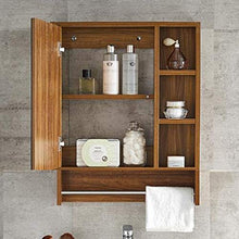 Armadietto a Specchio Armadio con Specchio da Bagno 60-80cm Specchio per Il Bagno Specchio per Il Bagno con Multistrato Armadietto a Muro con Specchio (Color : Wood, Size : 80 * 13.5 * 78CM)