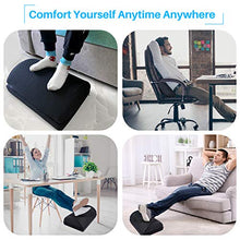 Yizhet Poggiapiedi da Scrivania, Cuscino Poggiapiedi Regolabile Poggiapiedi Antiscivolo Cuscino Ergonomico per Poggiapiedi con Schiuma Poggia Piedi per Ufficio, Casa, Viaggi(45 x 30 x 15 cm)