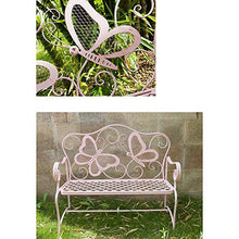 LXLH Panchina da Giardino Panchina da terrazza panchina da Giardino panchina per Il Tempo Libero, panchine Decorative in Metallo Impermeabili e Resistenti al Sole per Esterni, Panca Decorativa a