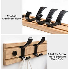 STZLY Appendiabiti Moda Legno Libero di punzonatura Hook Coat Rack Gancio del Gancio for la Camera da Letto Soggiorno o Guardaroba, Risparmiare Spazio Dimensioni: 6 Ganci