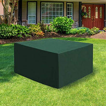 STZYY Copertura per mobili da Giardino, Tavolo da Patio e Copertura per Sedia a cubo Anti-nevischio, Resistente all'Acqua per Esterni Anti-UV, Orlo Regolabile, Verde, 330x190x90cm