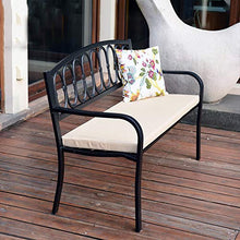 Sedia da giardino panchina in ferro battuto, doppia seduta da giardino con braccioli e schienale in metallo, mobili da giardino per terrazza, poltrona reclinabile, sgabello per sostituzione scarpe