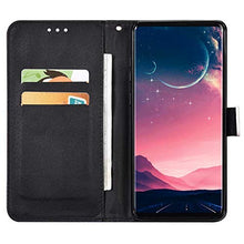 Uposao Cover Compatibile con Samsung Galaxy A30 Cover Portafoglio Custodia Compatibile in a Libro Flip Case 3D Dipinto Porta Carte di Credito Accessori,Gatto e luna