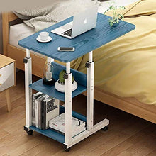 Comodino regolabile da tavolo per laptop con portaoggetti, tavolino da divano rimovibile, tavolo da ospedale sopra il letto per uso domestico, scrivania con letto sopra il letto Mobili soggiorno W (