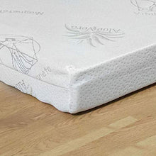 Materasso per culla bambino 60x120 cm in memory e waterfoam all'aloe vera, sfoderabile e lavabile per lettino culla, lato estivo e invernale