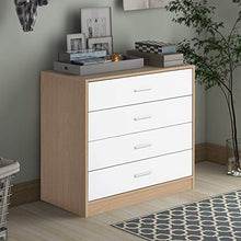 Q-HL Comodino Armadio da Camera da Letto in Legno con 4 Cassetti Cabinet Laterale in Legno Casalizzazione in Legno