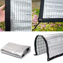 Tela da Vela Riflettente di Alluminio Ombra Net Serra Shade Shade Netto della Vela impianto Copertura della Rete di 2x2m (Color : Silver, Size : 2MX2M)