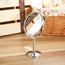 KevenAnna - Specchio da toeletta girevole a doppia faccia, con ingrandimento 4X e supporto da tavolo, diametro 8,26 cm, ideale per camera da letto e bagno