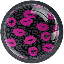 Sexy Lady Rosy Lips Grigio Nero Camo Pomelli per Porta Set di 4 Pomelli per Mobili Manopole per Cassetti Cucina Armadio Vetro