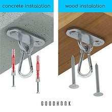 MAMOI - Set di ganci per altalena da soffitto, 400 kg, supporto da soffitto, ganci per cemento, per legno, altalena, amaca, sacco da boxe, supporto per sacco da boxe