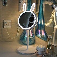 Damai New Bunny LED Riempire Luce Specchio for Il Trucco con Luce Intelligente Luce di Riempimento Specchio for Il Trucco del Desktop ABS Piccolo Regalo Bianco