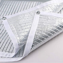 HHORD Crema Solare Ombra Panno Rettangolo, Riva Taped con Occhielli, Saracinesche Isolante Riflettente di Alluminio Sun per Patio Esterno E Strutture di attività,3 * 5m